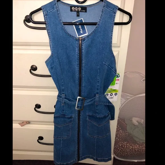 Dresses | Fitted Denim Dress Brand New | Poshmark